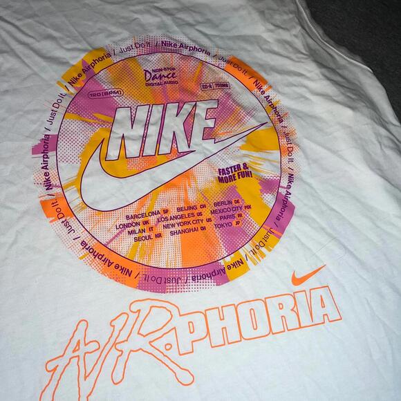 NWT Nike Just Do It The Nike Tee Airphoria Dance Mens XXL White Tank Top Tshirt - Picture 3 of 6